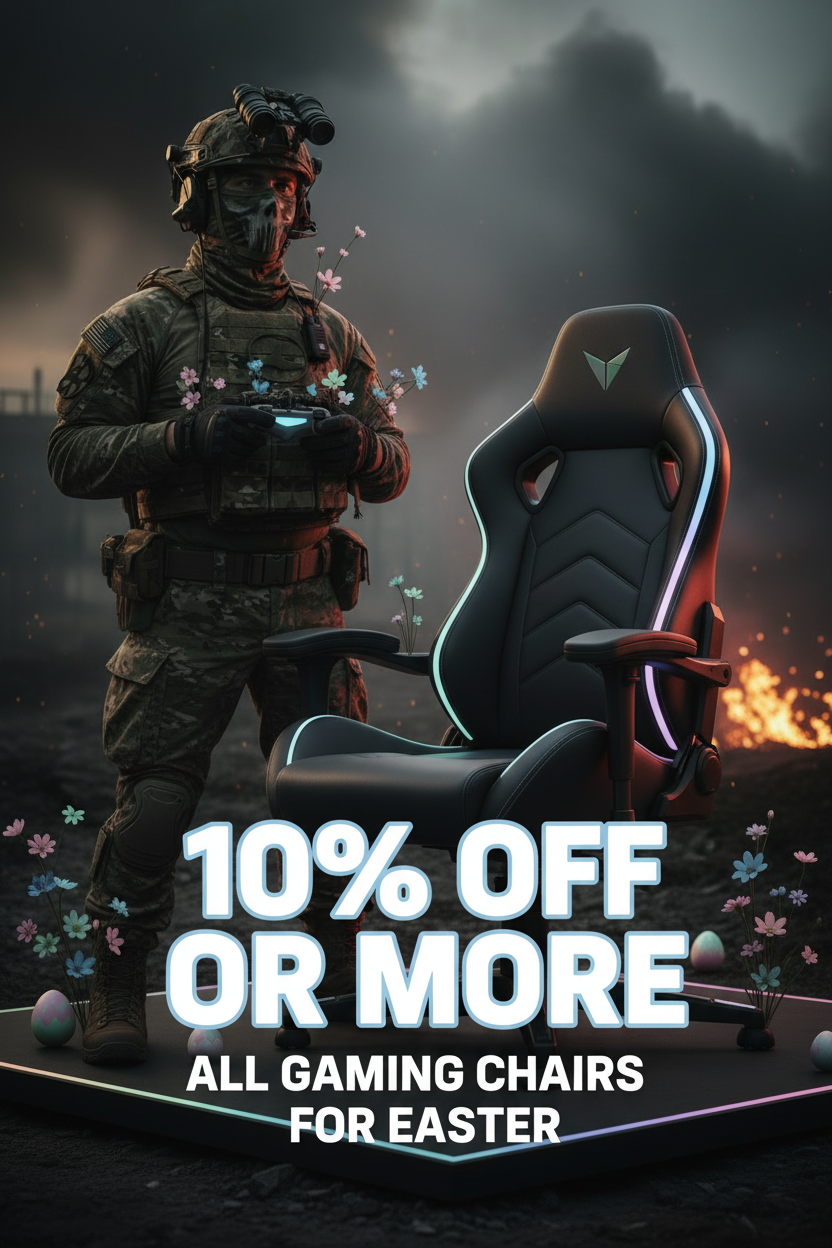 10% off Easter gaming chairs mobile banner