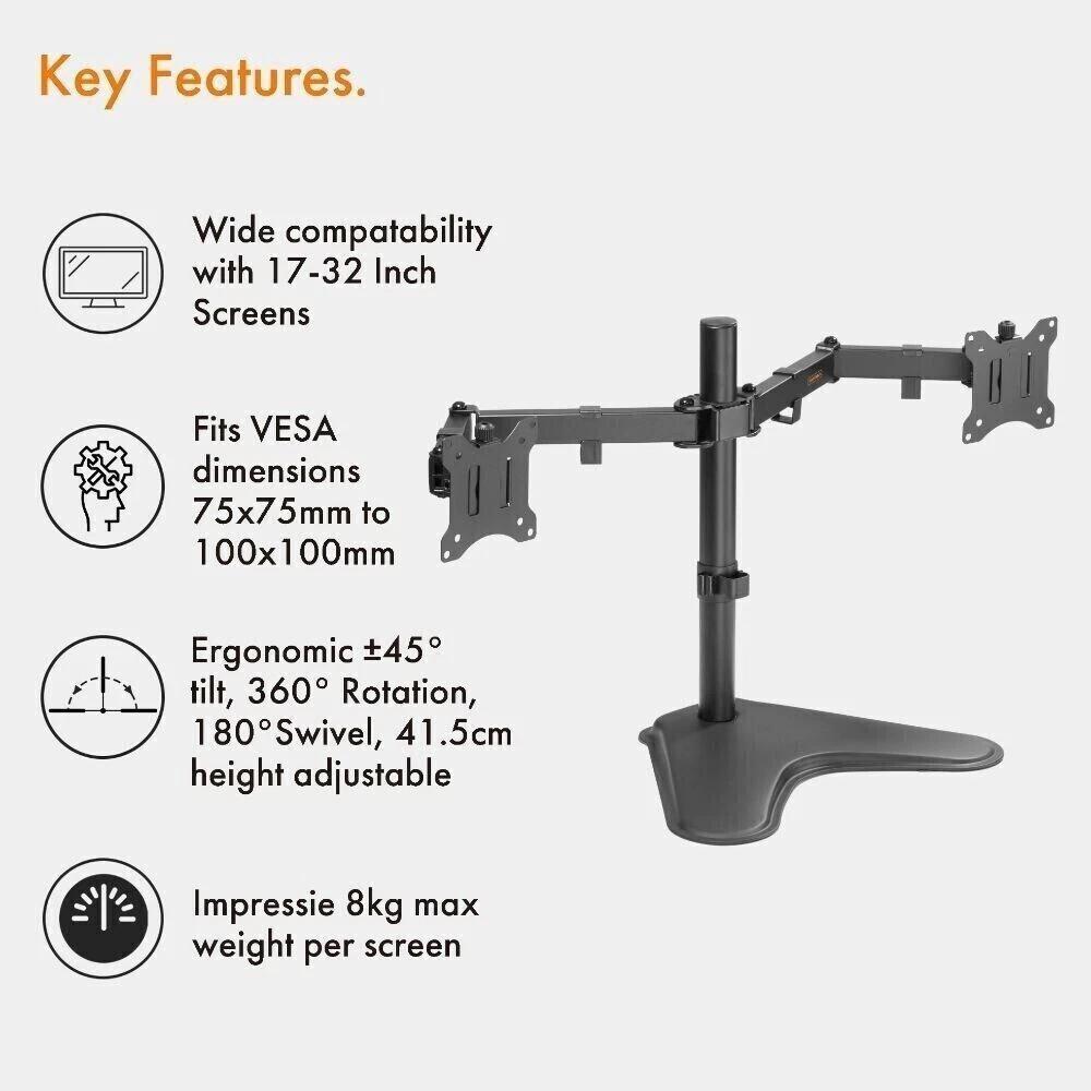 HP Dual PC Monitor Bundle with stand