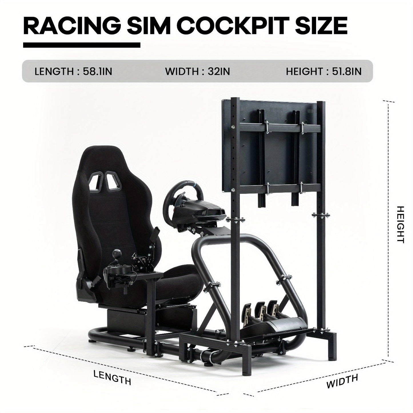 G920 Racing Simulator with Monitor Mount