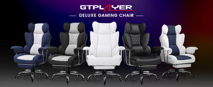 GTPLAYER Gaming Chair, Executive Office Desk Chair Ergonomic Computer Chair with Footrest Heavy Duty High Back Lumbar Support