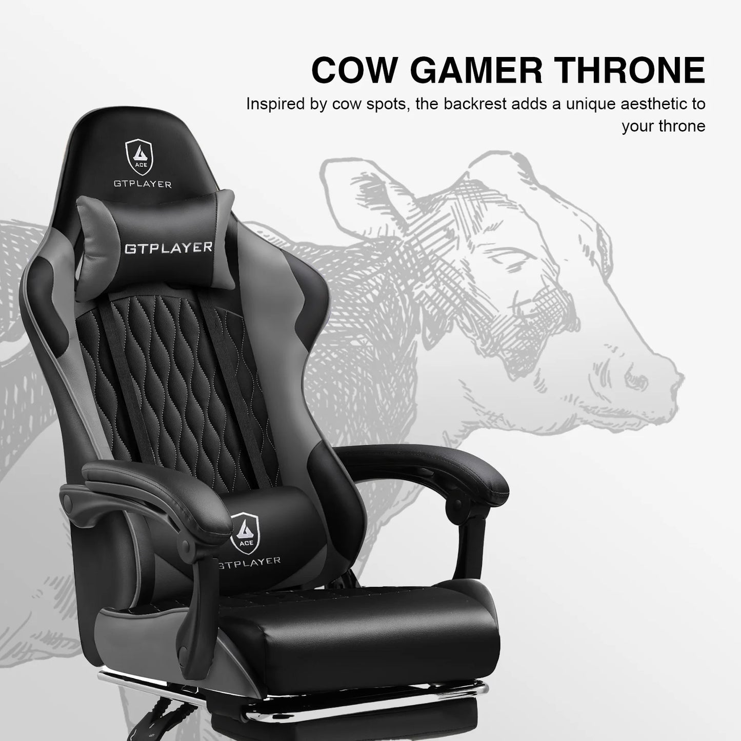 Premium 'GTPLAYER' Gaming Chair + Footrest
