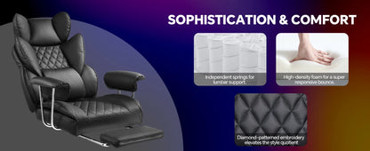 GTPLAYER Gaming Chair, Executive Office Desk Chair Ergonomic Computer Chair with Footrest Heavy Duty High Back Lumbar Support