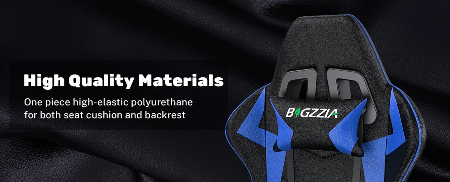 Ergonomic  Gaming Chair with Footrest Gamer Chairs Ergonomic with Lumbar Cushion Gaming Chair Height Adjustable Computer Chair