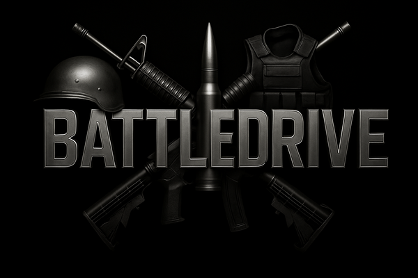 BattleDrive logo with black background