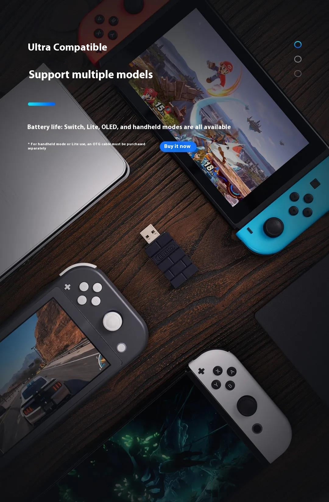 BATTLEDRIVE™ | Wireless Adapter - Use PS5/PS4/Xbox Controllers on Nintendo Switch