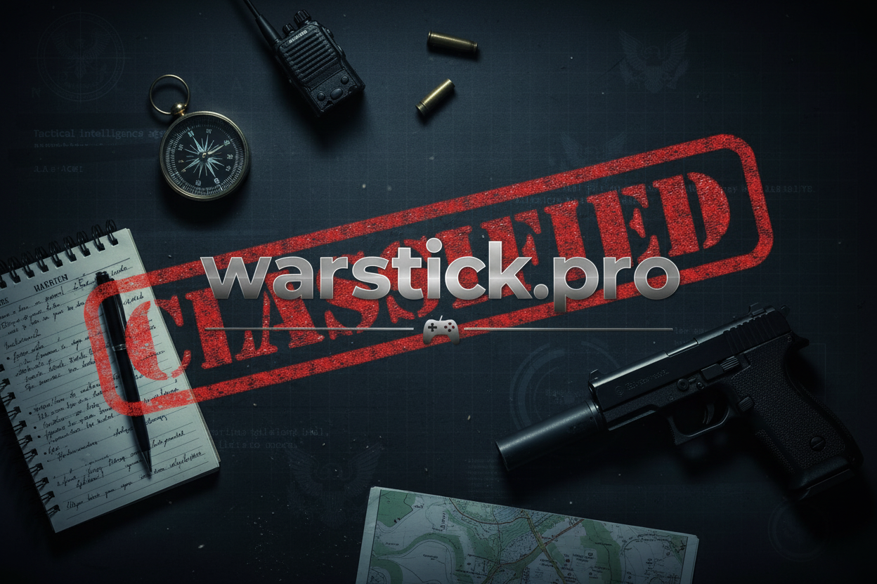Warstick Pro with CLASSIFIED stamp and tactical military elements