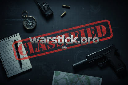Warstick Pro with CLASSIFIED stamp and tactical military elements